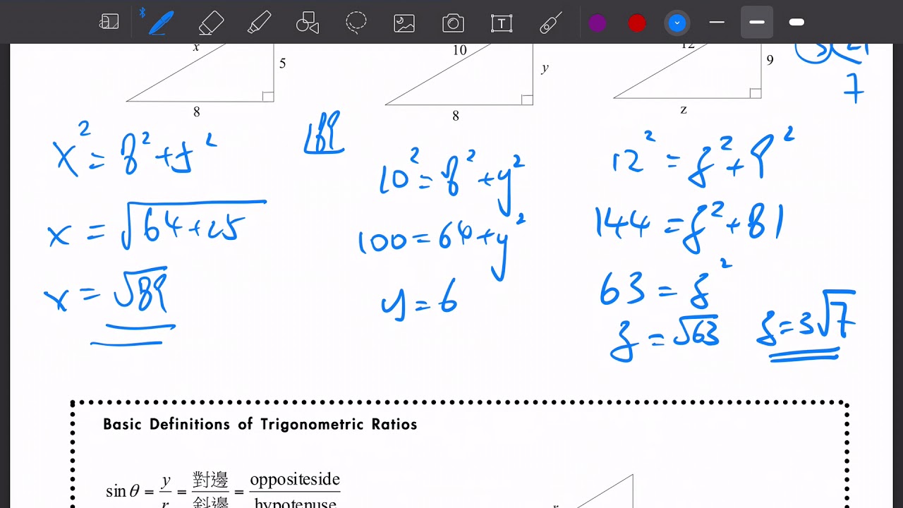 S4-Ch6.1 Pythagoras' Theorem