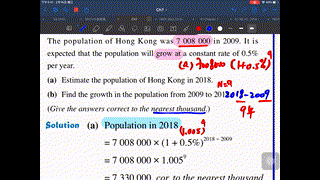 S3 Ch7.2 Growth 增長 and Decay 折舊 堂課（4）Practice 10