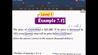 S3 Ch7.2 Growth 增長 and Decay 折舊 堂課（4）Practice 13