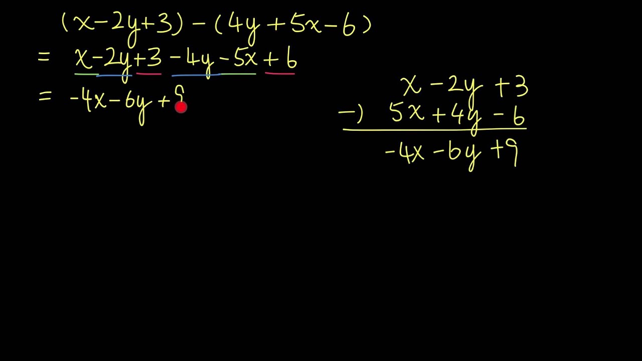 [3] - Addition and Subtraction of Polynomials 多項式加減運算