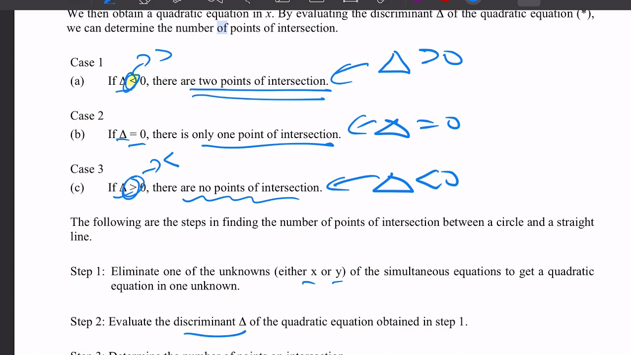 S5-Ch15.5 Intersection of a straight line and a Circle (p1-p2)