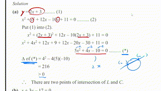 15.5A No. of points of intersection of a st line and a circle