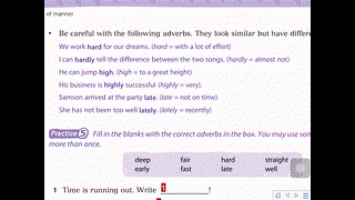 Grammar Book1 Unit 8C Adverbs of manner Part 2