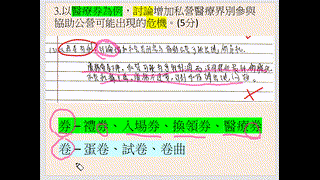 3月5日_B19026_健康護理制度_練習五_醫療改革爭議A_老師回饋(0305停課教學)_byMissChan