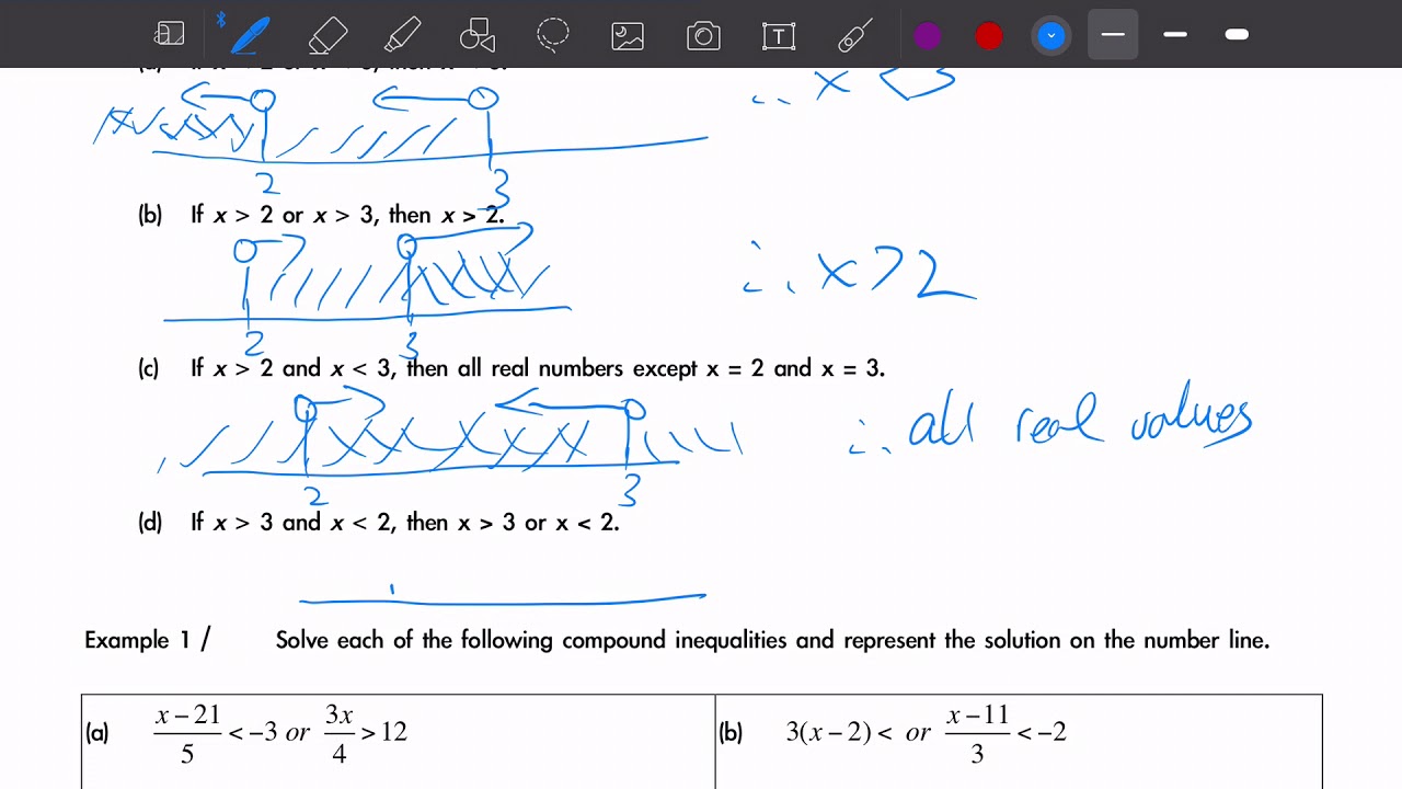 S5-Ch16.1.2 Compound Inequalities involving ‘OR’ (p1)