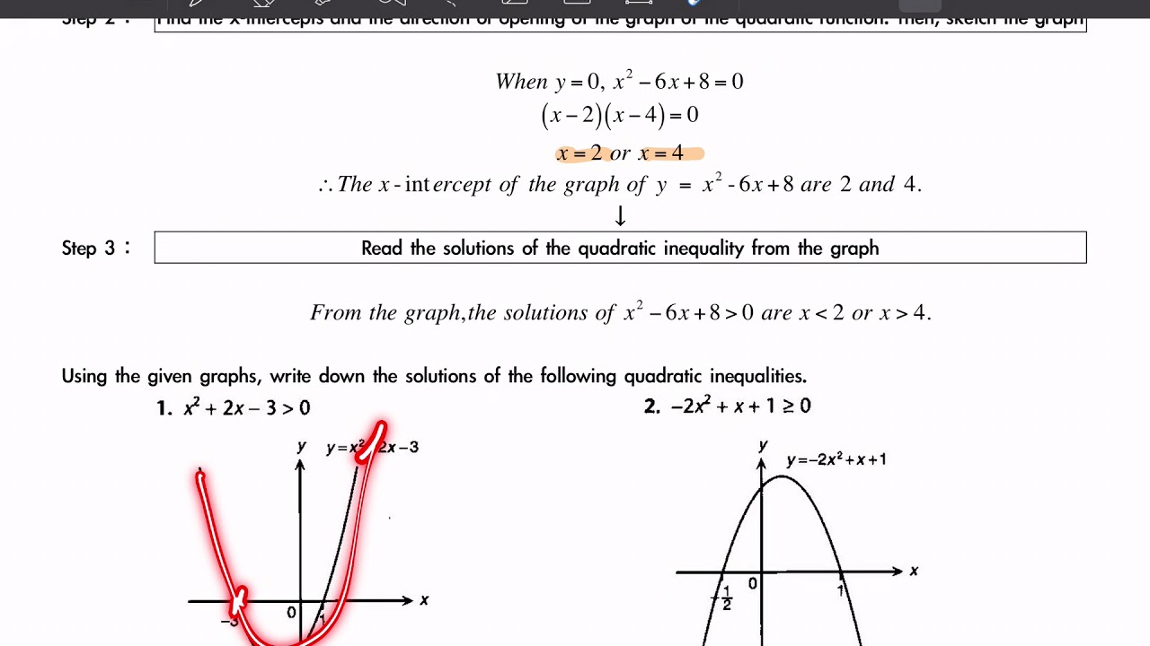 S5-Ch16.2 Quadratic Inequalities (p1)