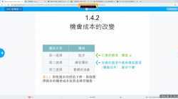 機會成本的改變