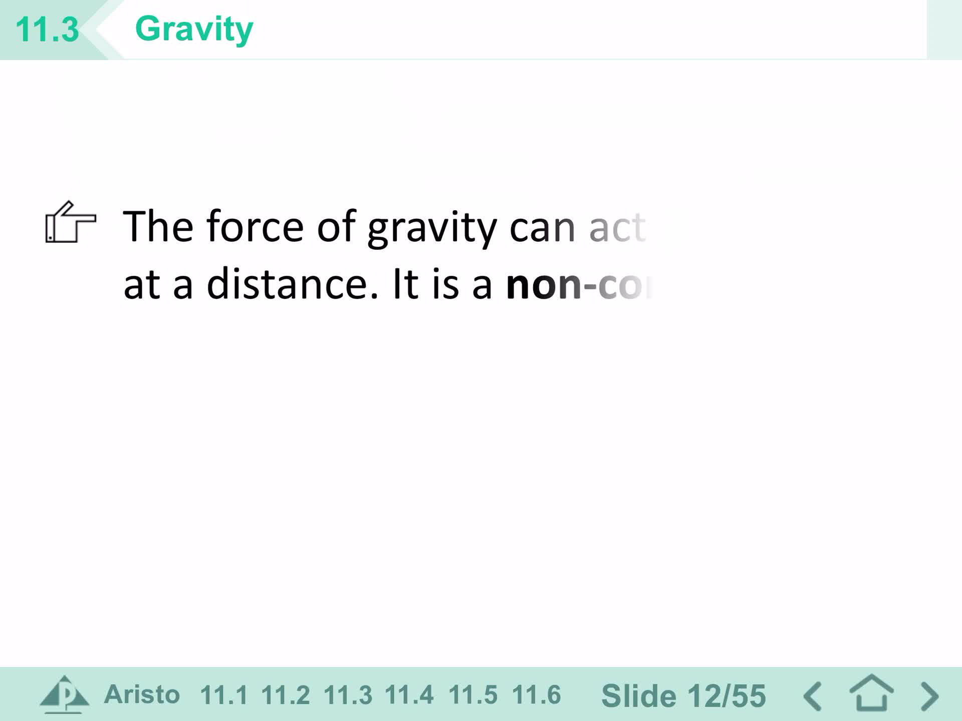 Force of gravity